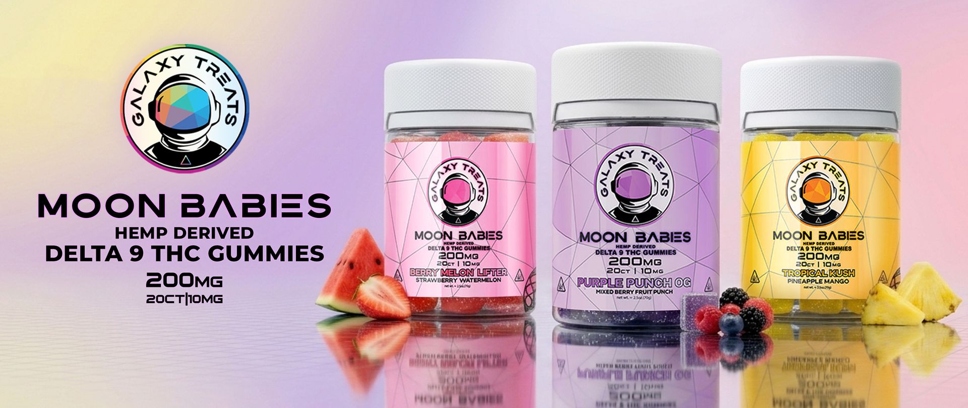 Galaxy Treats Moon Babies Gummies Delta 9